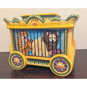 Vintage 1999 IGA Hometown Kids Circus Daze Danger Big Cats Train Car Cookie Jar